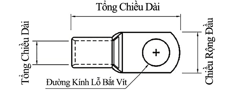 Đầu Cos Đồng Nhôm Gulifa DTL2-50_drawing