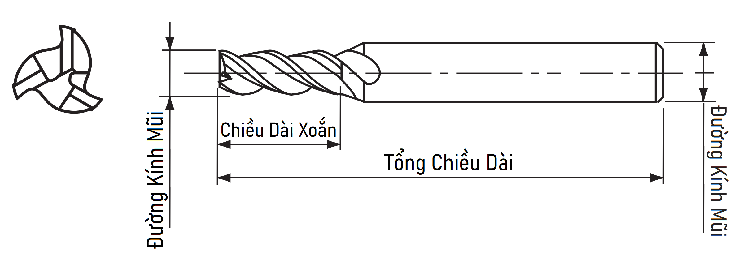 Dao Phay Nhôm GASE3 FCT 3 me Micro Grain Carbide 9xC10_drawing