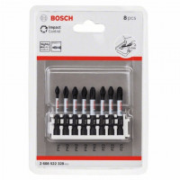 Bộ Mũi Vít 8 Chi Tiết Impact Control 50mm Ph1, Ph2 (3X), Ph3, Pz2 (2X), Pz3 Bosch 2608522328