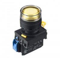 Nút Nhấn Nhả Phẳng IDEC Phi 22 1NO Đèn LED 24V AC/DC YW1L-MF2E10Q4Y