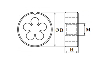 Bàn Ren Tròn HSS M1.4x0.3 YAMAWA TYD1.4CDNEBC_drawing