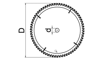 Lưỡi Cắt Nhôm Đa Năng 305x2.7/2.0x30mm T120 Bosch 2608642210_drawing