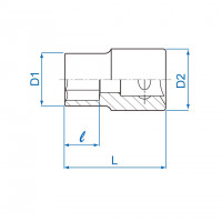 Đầu Tuýp - Sao 24 mm 1/2 Inch Kingtony DL 437524