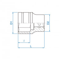 Đầu Tuýp 36 mm 1/2 Inch Kingtony DL 433536