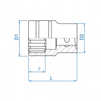 Đầu Tuýp 1-1/16 Inch 1/2 Inch Kingtony DL 433034SR