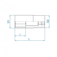 Đầu Tuýp 36 mm 1/2 Inch Kingtony DL 423536