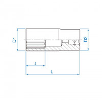 Đầu Tuýp 36 mm 1/2 Inch Kingtony DL 423036