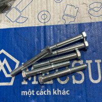 Bulong Đầu Lục Giác Thép Mạ Kẽm Trắng Cr3+ GR 5 UNC 3/8-16 x 3 Ren Lửng