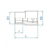 Đầu Tuýp 14 mm 3/8 Inch Kingtony DL 337514M