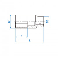 Đầu Tuýp 14 mm 3/8 Inch Kingtony DL 323514