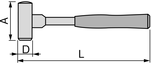 Búa Cao Su Giảm Chấn Tone UH-10_drawing