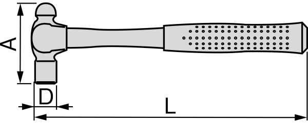 Búa Đầu Tròn Tone BH-10_drawing