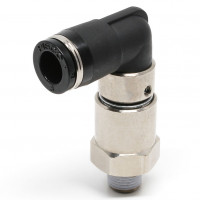 Đầu Nối Nhanh Khí Nén Dạng Cong 90° Ren Ngoài Có Khớp Xoay Tốc Độ Cao Pisco RHL8-02