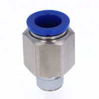 Đầu Nối Nhanh Khí Nén Dạng Thẳng Thân Lục Giác Ren Ngoài Pisco SPC12-02-UC