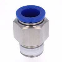 Đầu Nối Nhanh Khí Nén Dạng Thẳng Thân Lục Giác Ren Ngoài Pisco SPC12-03-UC