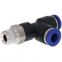 Đầu Nối Nhanh Khí Nén Dạng Chữ T Ren Ngoài Pisco PD8-02SUS