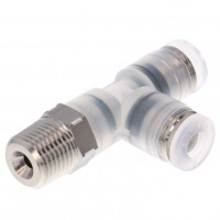 Đầu Nối Nhanh Khí Nén Dạng Chữ T Ren Ngoài Pisco PPD4-02SUS-S-C