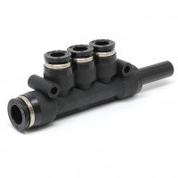 Đầu Nối Nhanh Khí Nén Giữa Ống Khí Và Fitting Bốn Nhánh Dạng Chữ T Pisco PKJ8-6W