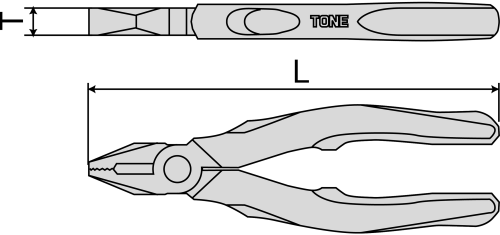 Kìm Điện 164mm Tone CT-150G_drawing