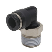 Đầu Nối Nhanh Khí Nén Dạng Cong 90° Ren Ngoài Pisco PL8-03MW