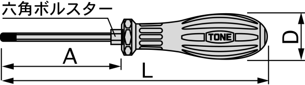 Tua Vít Dẹp 1.2 x 8mm Tone PGMD-150_drawing