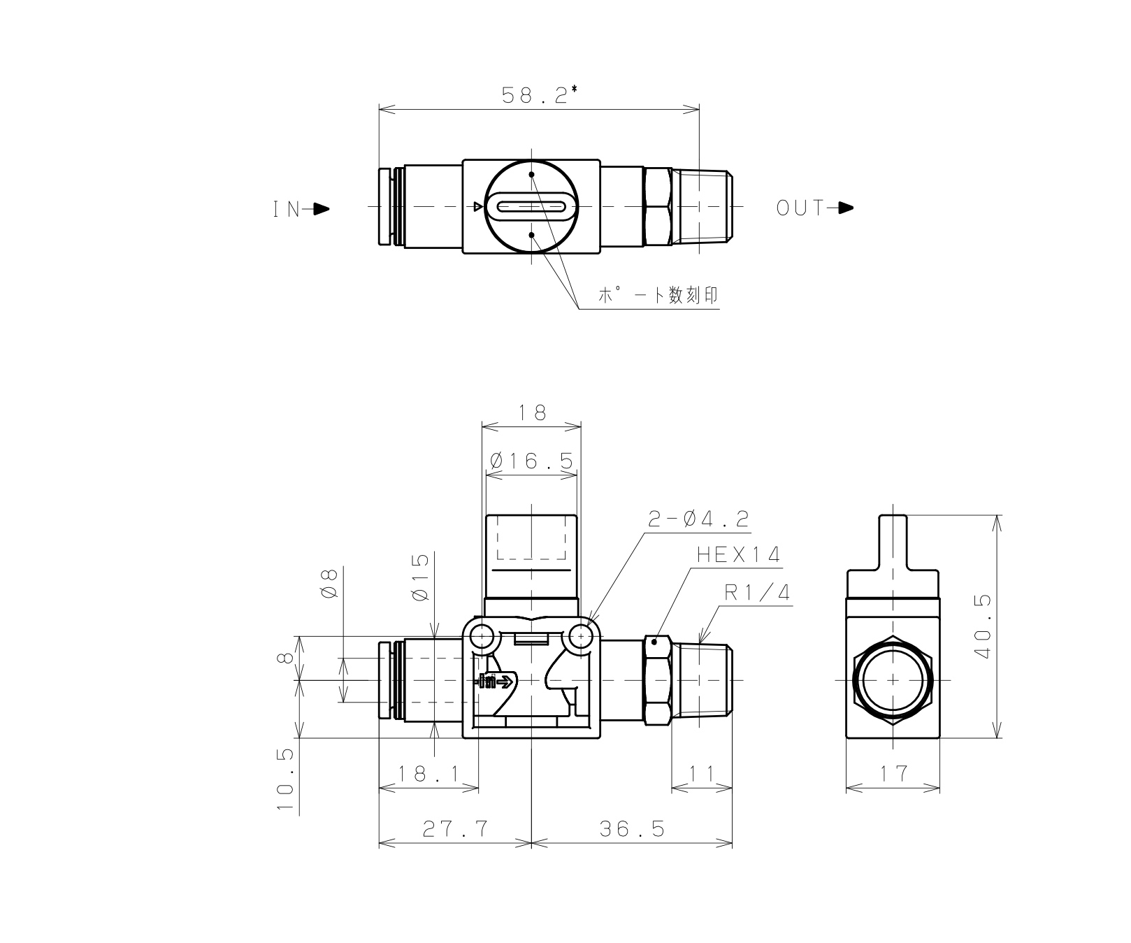 Van Tay Khí Nén Pisco HV8-02-2_drawing