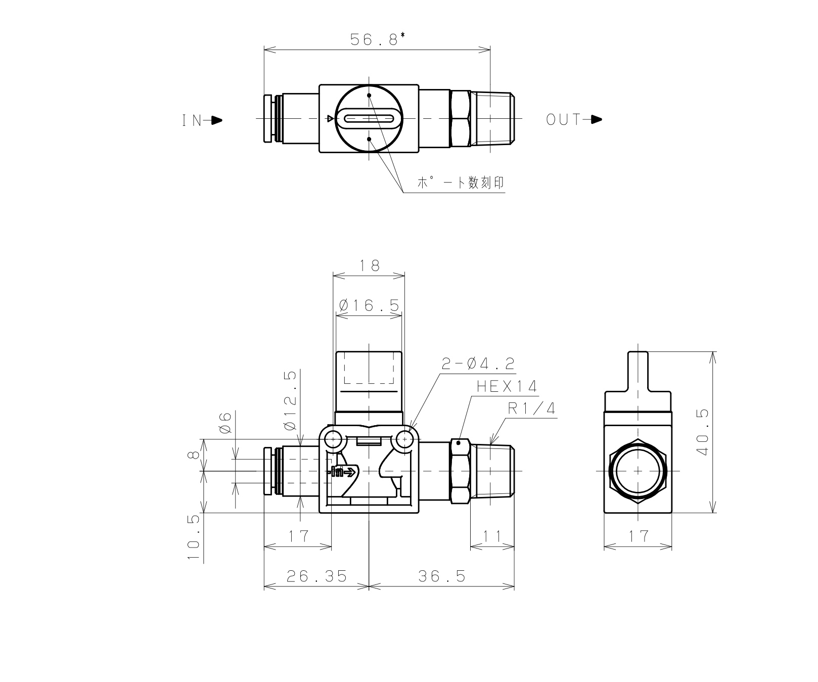 Van Tay Khí Nén Pisco HV6-02-2_drawing