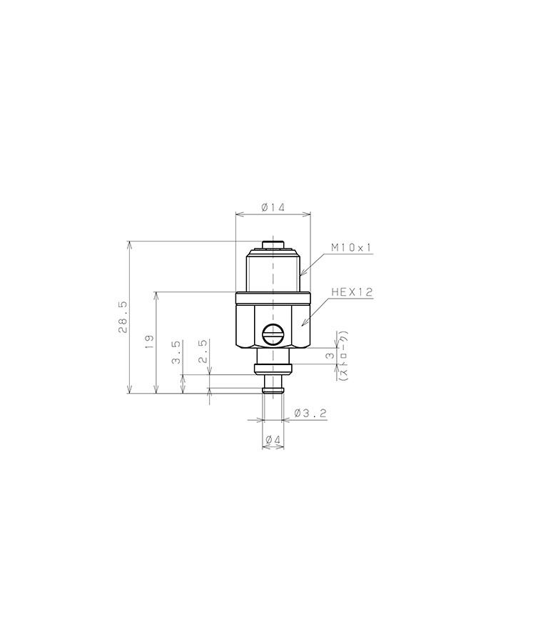 Bộ Nấm Hút Chân Không Và Giá Đỡ, Fluoro Silicone,  O.D 10 mm, Pisco VPF10PFS_drawing