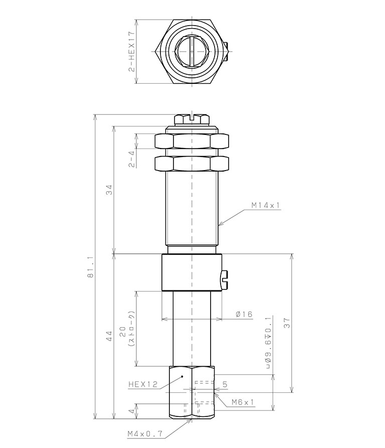 Giá Đỡ Nấm Hút Chân Không Có Lò Xo, Pisco VPD-M4-20-M6_drawing