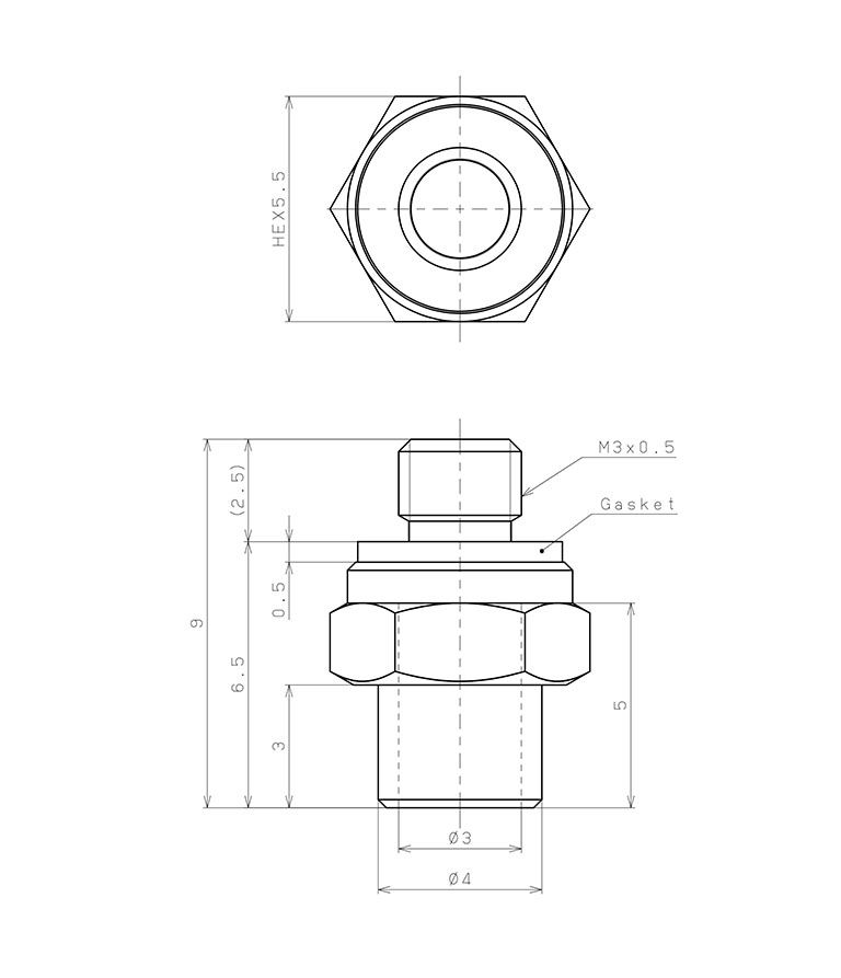 Giá Đỡ Nấm Hút Chân Không, Pisco VPE-H3-M3_drawing