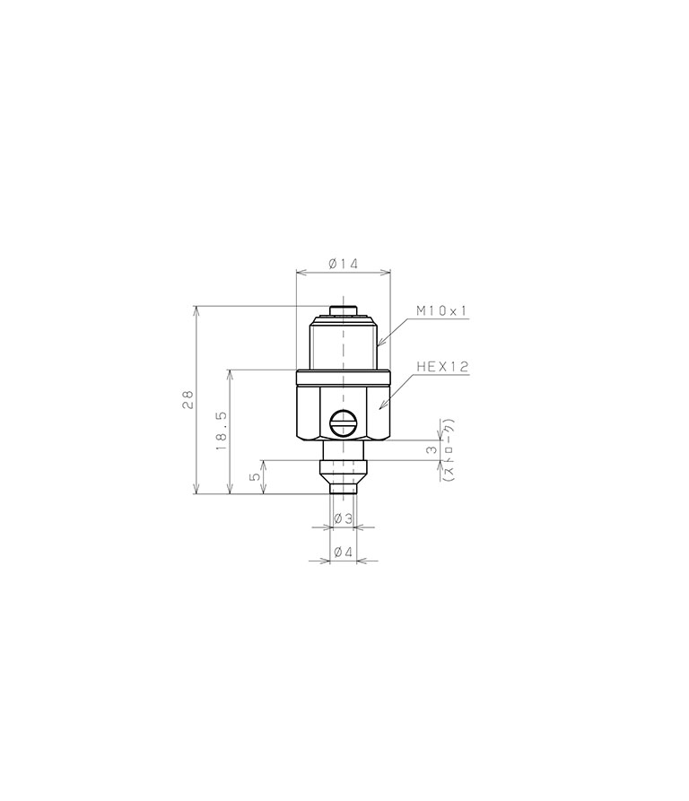 Giá Đỡ Nấm Hút Chân Không Có Lò Xo, Pisco VPF-H3_drawing