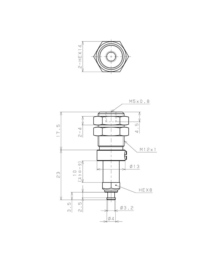 Giá Đỡ Nấm Hút Chân Không Có Lò Xo, Pisco VPC-T8-10-M5_drawing