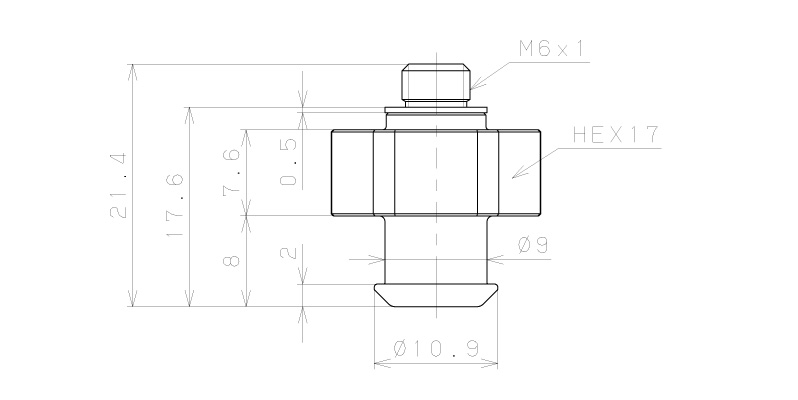 Bộ Nấm Hút Chân Không Và Giá Đỡ Ngành Bao Bì, Silicone, O.D 20 mm, Pisco VPE20PBS25-M6-MS_drawing