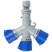Ổ cắm ba ngã PCE màu xám 16A-230V-3P-6H-IP44 F9432006