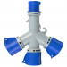 Ổ cắm ba ngã PCE màu xám 16A-230V-3P-6H-IP44 F9432000