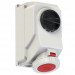 Ổ cắm kèm công tắc PCE màu đỏ 32A-400V-5P-6H-IP67