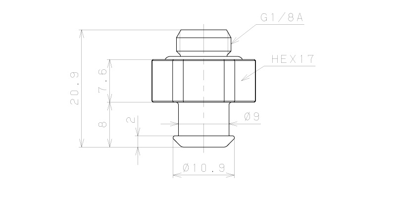 Bộ Nấm Hút Chân Không Và Giá Đỡ Ngành Bao Bì, Silicone, O.D 20 mm, Pisco VPE20PBS43-G1-FF_drawing
