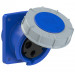 Ổ cắm gắn âm dạng nghiêng PCE màu xanh 125A-230V-3P-6H-IP67