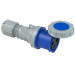 Ổ cắm nối PCE màu xanh-trắng 63A-230V-3P-6H-IP66/67