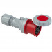 Ổ cắm nối PCE màu đỏ-trắng 63A-400V-4P-6H-IP66/67