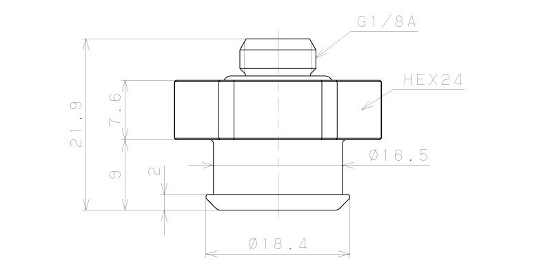 Bộ Nấm Hút Chân Không Và Giá Đỡ Ngành Bao Bì, Silicone, O.D 30 mm, Pisco VPE30PBS23-G1-FS_drawing