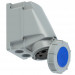 Ổ cắm gắn nổi PCE màu xanh-trắng 63A-230V-3P-6H-IP66/67