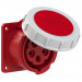 Ổ cắm gắn âm dạng thẳng PCE màu đỏ 16A-400V-5P-6H-P67