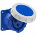 Ổ cắm gắn âm dạng thẳng PCE màu xanh 32A-230V-3P-6H-P67