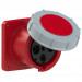 Ổ cắm gắn âm dạng thẳng PCE màu đỏ 125A-400V-4P-6H-P66/67