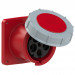 Ổ cắm gắn âm dạng thẳng PCE màu đỏ 125A-400V-5P-6H-P66/67