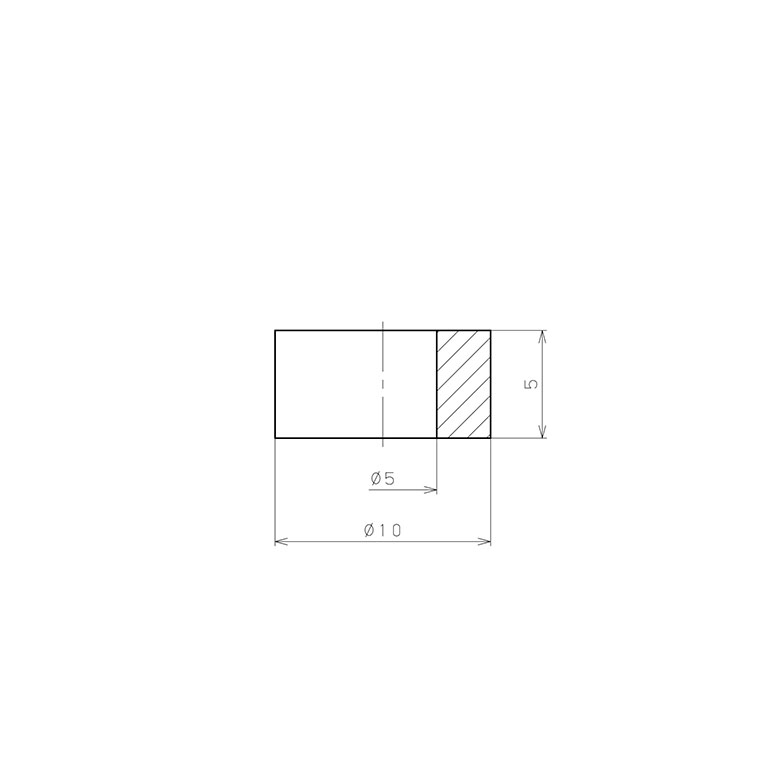 Đầu Nấm Hút Chân Không, Chloroprene, O.D 10 mm, Pisco VP10SC_drawing