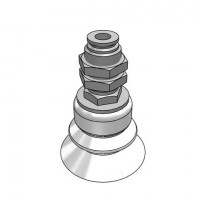 Bộ Nấm Hút Chân Không Và Giá Đỡ, Silicone, O.D 40 mm, Pisco VPA40BS-6J