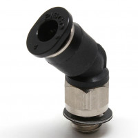 Đầu Nối Nhanh Khí Nén Dạng Cong 45° Ren Ngoài Pisco PLH4-M6M-C