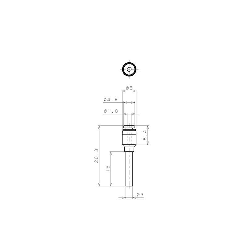 Đầu Nối Nhanh Khí Nén Giữa Ống Khí Và Fitting Dạng Nối Giảm Pisco PGJ3-180MW_drawing